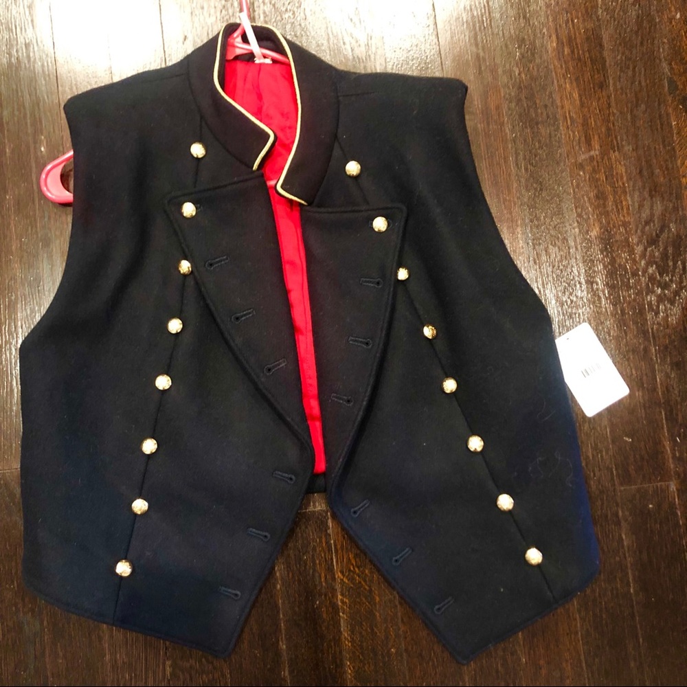 Navy Blue Free People Wool Vest | Size SM